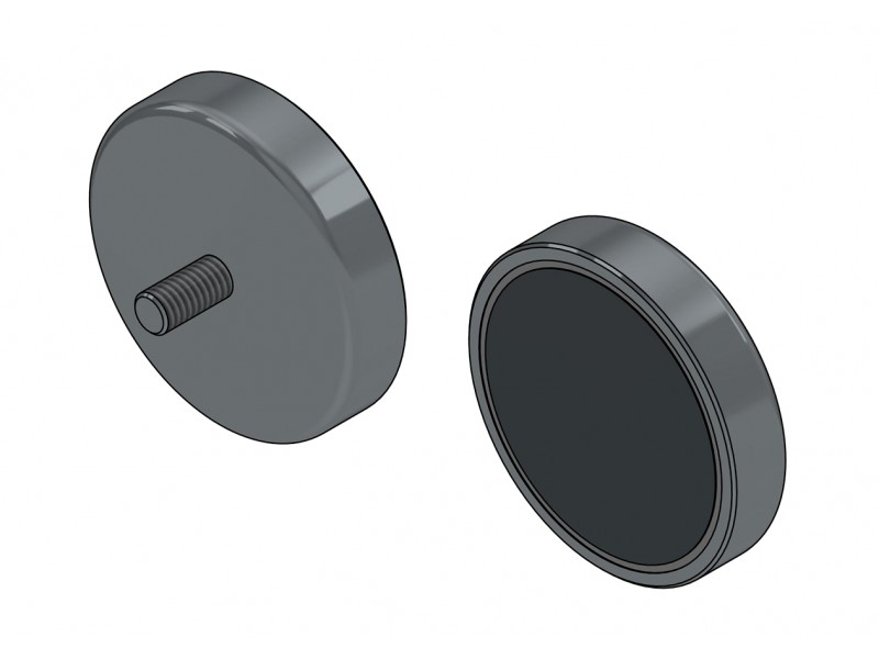 Magnēts, diametrs 32 mm, M4 ārējā vītne, ferīts