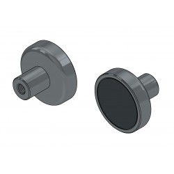 Magnet in housing, diameter 16 mm, with screw socket M3 – ferrite