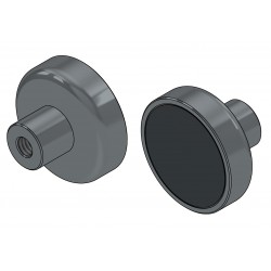 Magnet in housing, diameter 20 mm, with screw socket M4 - ferrite
