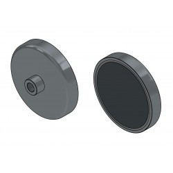 Magnet v pouzdře, průměr 57 mm, se šroubovou objímkou M8 - feritový
