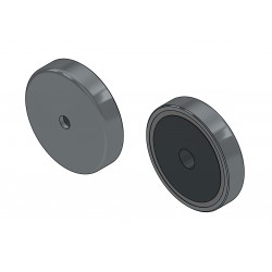 Magnet v ohišju, premer 32 mm, z odprtino za vijak z ravno glavo, feritni