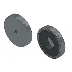 Magnet v ohišju, premer 40 mm, z odprtino za vijak s ploščato glavo, ferit