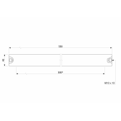 Placa magnética para separación de hierro (impermeable) 550x60x40 / N52
