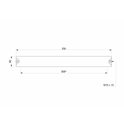 Placa magnética para separación de hierro (impermeable) 550x120x60 / N52