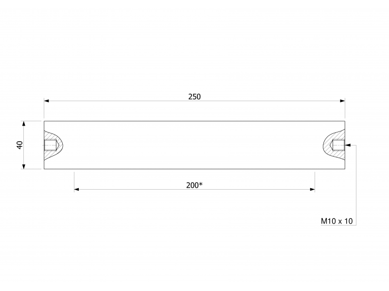 Doskový magnet na separáciu železa (vodotesný) 250x60x40 / N52