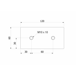Plattmagnet för järnseparation (vattentät) 1000x120x60 / N52