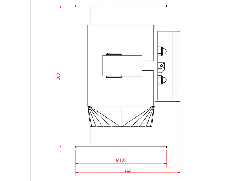 Cleanflow-magnet 135x135x300/2xD129/N
