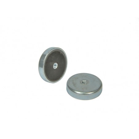 Mıknatıs, çap 30,2 mm, M4 iç dişli, yükseklik 6,7 mm, ferrit