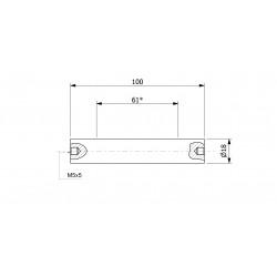 Magnetic filter bar (waterproof) 18 x 100 / 2 x M5in / N52