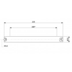 Magnetisk filterstang (vanntett) 22 x 225 / 2 x M6in / N52