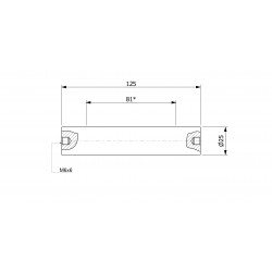 Magnetická filtračná tyč (vodotesná) 25 x 125 / 2 x M6in / N52