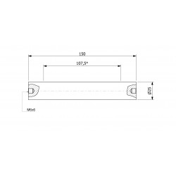 Magneetfilterstaaf (waterdicht) 25 x 150 / 2 x M6in / N52