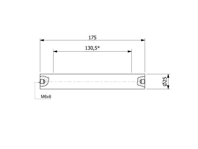 Magnetic filter bar (waterproof) 25 x 175 / 2 x M6in / N52