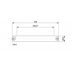 Barra filtrante magnetica (impermeabile) 25 x 200 / 2 x M6in / N52