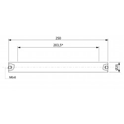 Magneettinen suodatintanko (vedenpitävä) 25 x 250 / 2 x M6in / N52