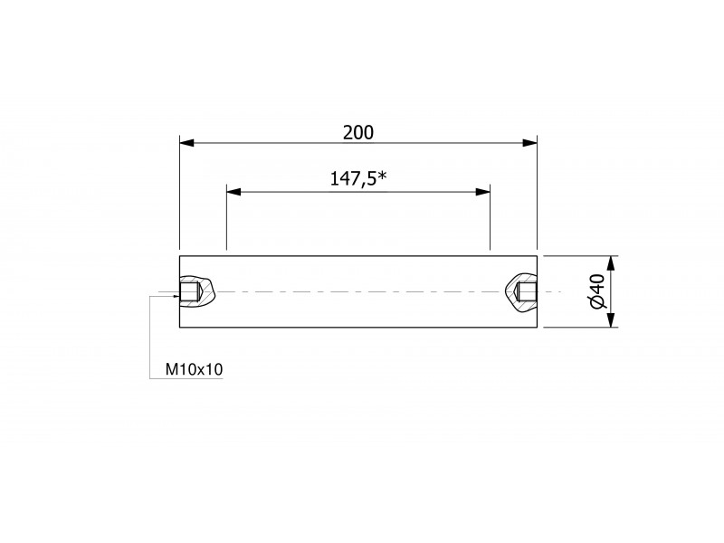 Barra filtro magnetica (impermeabile) 40 x 200 / 2 x M10in / N52
