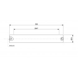 Bară filtrantă magnetică (impermeabilă) 51 x 350 / 2 x M10in / N52