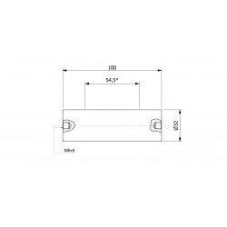 Barra filtro magnetica (parete sottile) (impermeabile) 32 x 100 / 2 x M6in / N52