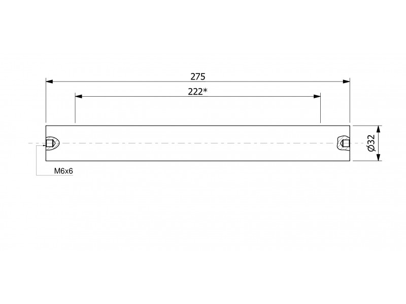 Magnetická filtračná lišta (tenkostenná)(vodotesná) 32 x 275 / 2 x M6in / N52
