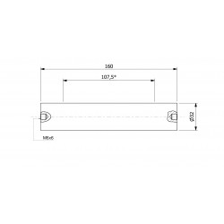 Magnetinis filtro strypas (plonasienis) (atsparus vandeniui) 32 x 160 / 2 x M6in / N52