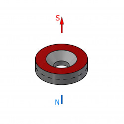 D12 x d7,2/3,6 x 3 / N38 - Magnete al neodimio (NdFeB)