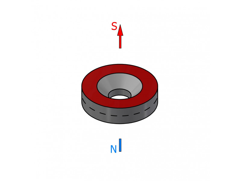 D12 x d7,2/3,6 x 3 / N38 - Neodimov magnet (NdFeB)