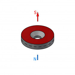 D16 x d7,2/3,6 x 3 / N38 - Neodimyum mıknatıs (NdFeB)