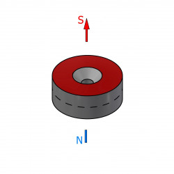 D25 x d10,5/4,3 x 10 / N42 - magnet de neodim (NdFeB)