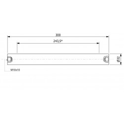Magnetic filter bar (waterproof) 32 x 300 / 2 x M10in / N52