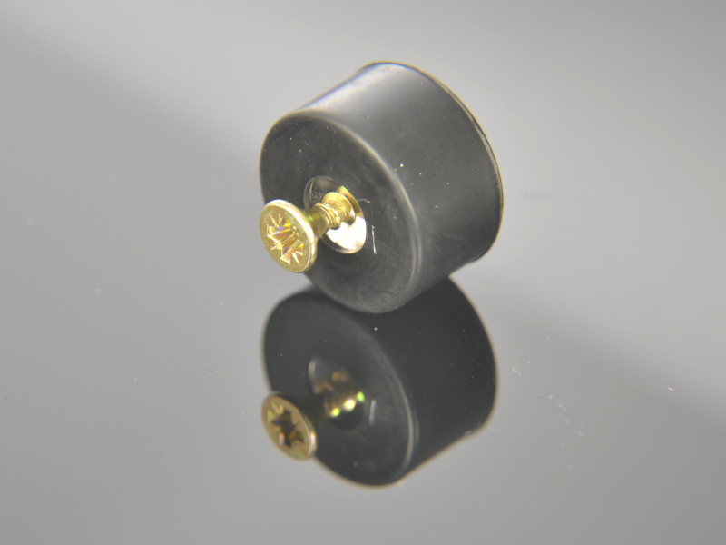 D19,5 x d7,2/3,6 x 11,5 / N42 - neodīma magnēts (NdFeB) gumijā