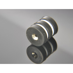 D21,5 x d7,2/3,6 x 6,5 / N42 - Neodímium mágnes (NdFeB) gumiban