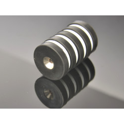 D31,5 x d10,5/4,3 x 6,5 / N42 - Neodymový magnet (NdFeB) v gume