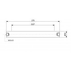 Bară filtrantă magnetică (impermeabilă) 32 x 275 / 2 x M10in / N52