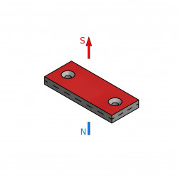 50 X 20 X 5 - D7,2/d3,6 / N38 - Neodym Magnet (NdFeB)