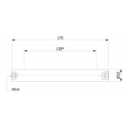 Manyetik filtre çubuğu (su geçirmez) 22 x 175 / 2 x M6in / N