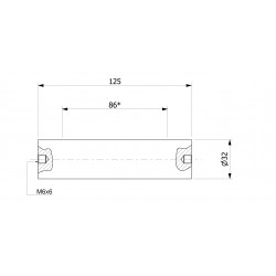 Manyetik filtre çubuğu (su geçirmez) 32 x 125 / 2 x M6in / N