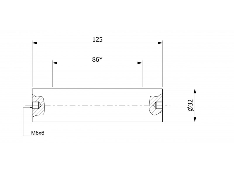 Μαγνητική μπάρα φίλτρου (αδιάβροχη) 32 x 125 / 2 x M6in / N
