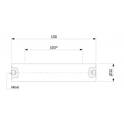 Магнітна фільтруюча планка (водонепроникна) 32 x 150 / 2 x M6in / N