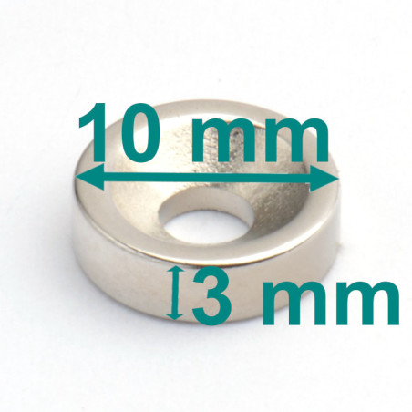 D10 x d7/3,5 x 3 / N35 - Neodymium magnet (NdFeB)