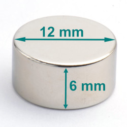 D12x6 neodimov disk magnet