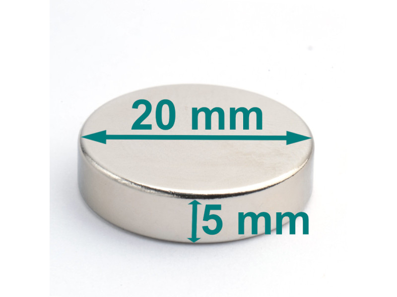 D20x5 neodymmagnet på skive