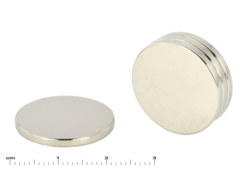 D20 x 2 / N38 - Neodimov magnet (NdFeB)