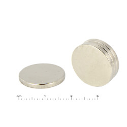 D17 x 2 / N38 - Neodimov magnet (NdFeB)