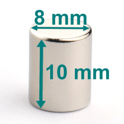 D8x10 neodymium magnet rod