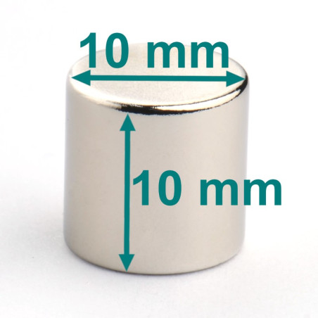 D10 x 10 / N38 - Neodymium magnet (NdFeB)