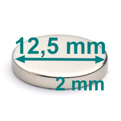 ploščati neodimov disk magnet D12,5x2mm