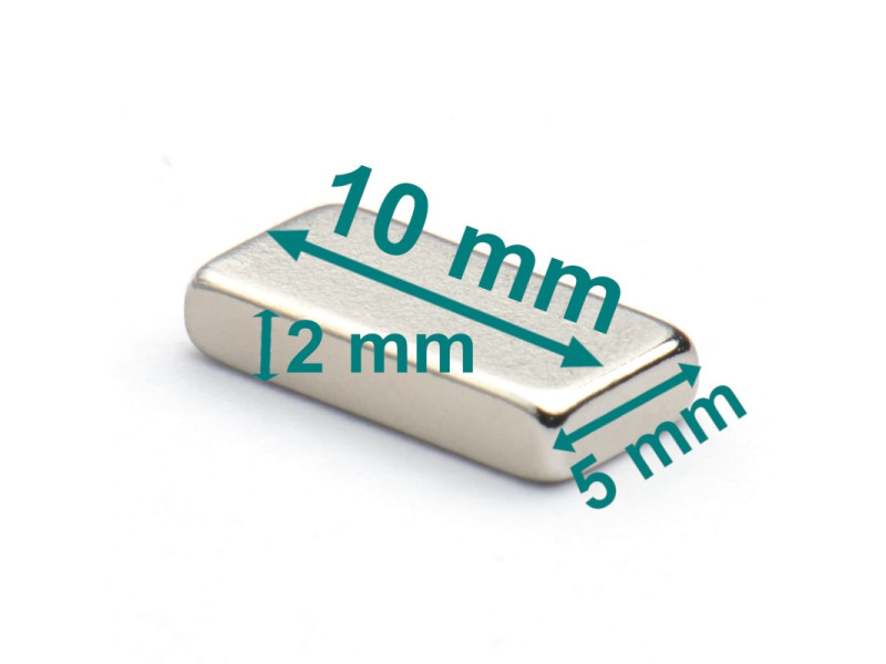 10x5x2 neodymium-blokkmagnet