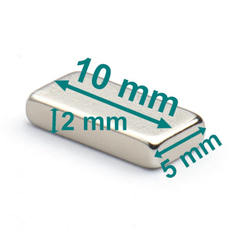 10 x 5 x 2 / N38 - Neodymium magnet (NdFeB)