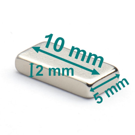 10 x 5 x 2 / N38 - Neodym Magnet (NdFeB)