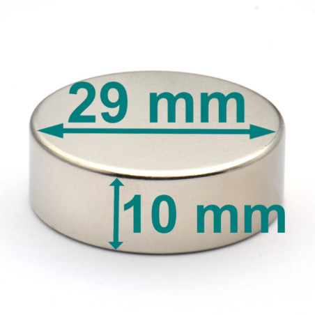 D29 x 10 / N38 - Neodymmagnet (NdFeB)